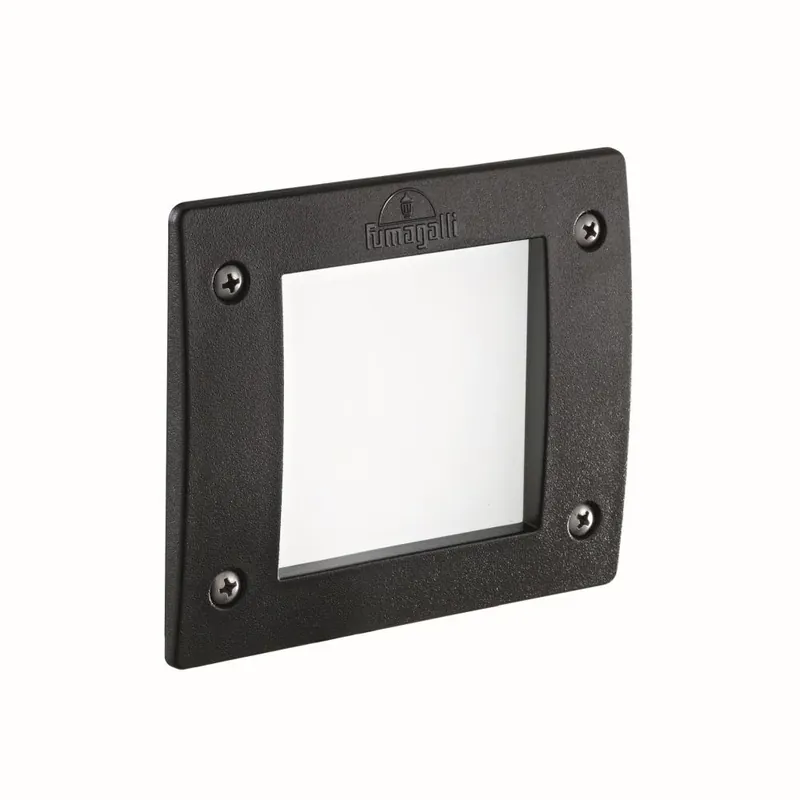 Ideallux LETI Buiten muurverlichting Zwart, 1-licht Op = Op