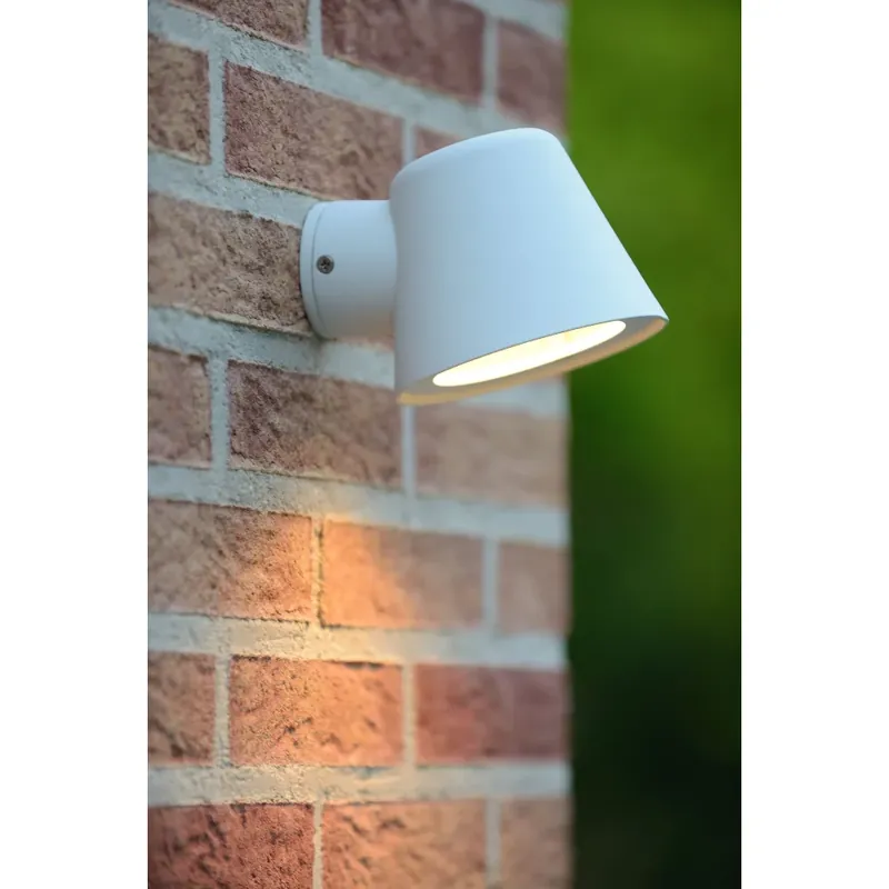 Rechtstreeks Van De Fabrikant Lucide DINGO-LED Buiten muurverlichting Wit, 1-licht