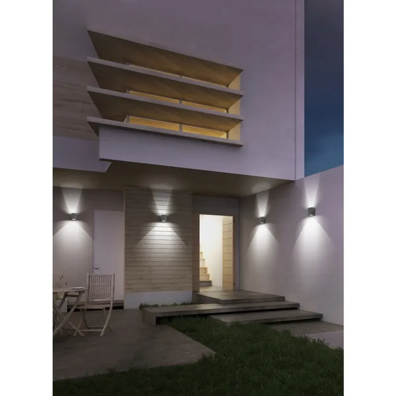 Gratis Verzending LCD Typ 5026 Muurlamp LED roestvrij staal, 2-lichts