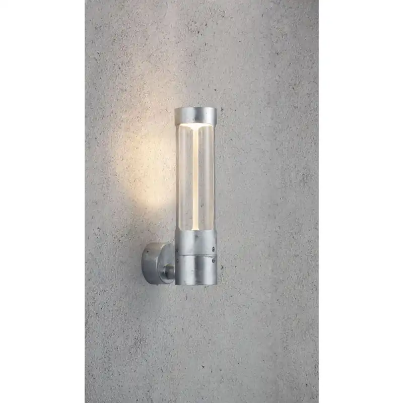 Garantie Inbegrepen Nordlux HELIX Buiten muurverlichting Zilver, 1-licht