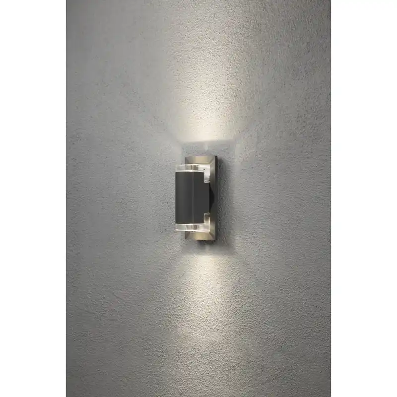 Konstsmide Potenza Muurlamp LED Antraciet, 2-lichts Nu Kopen