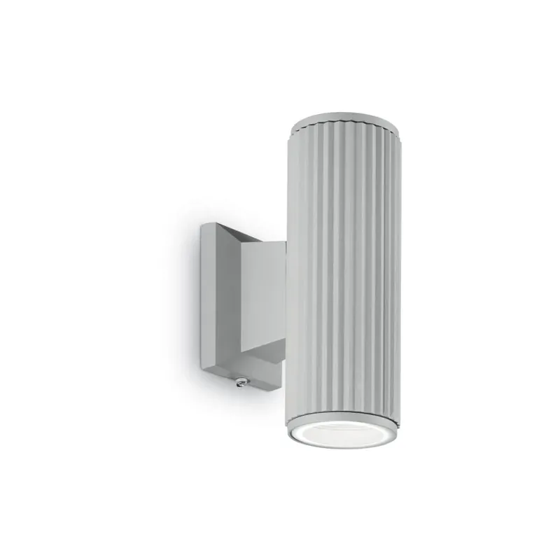 Nu Kopen Ideallux BASE Muurlamp Grijs, 2-lichts