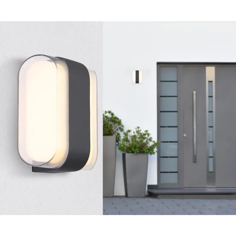 Aanbieding Globo Plixon Wandlamp voor buiten LED Antraciet, 1-licht