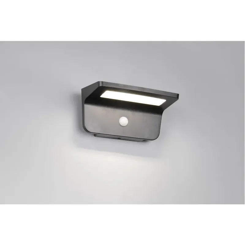 Lage Prijs Reality Atico Wandlamp LED Zwart, 1-licht, Bewegingsmelder