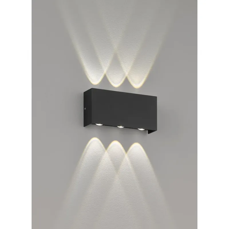 Lage Kosten Fischer-Honsel Nairobi Buiten muurverlichting LED Zwart, 2-lichts