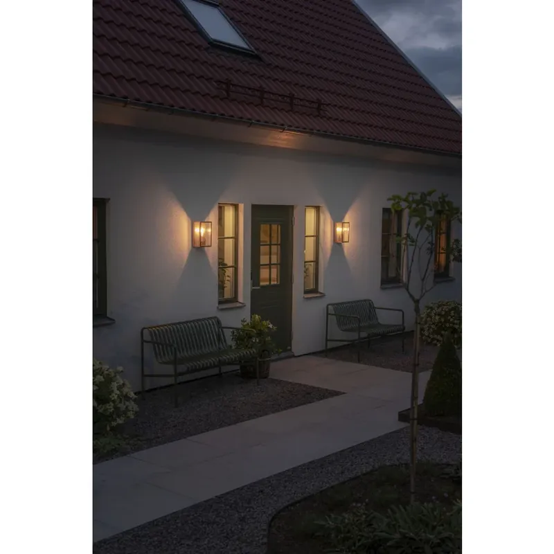 Konstsmide Carpi Buiten muurverlichting Messing, 1-licht Goedkoop