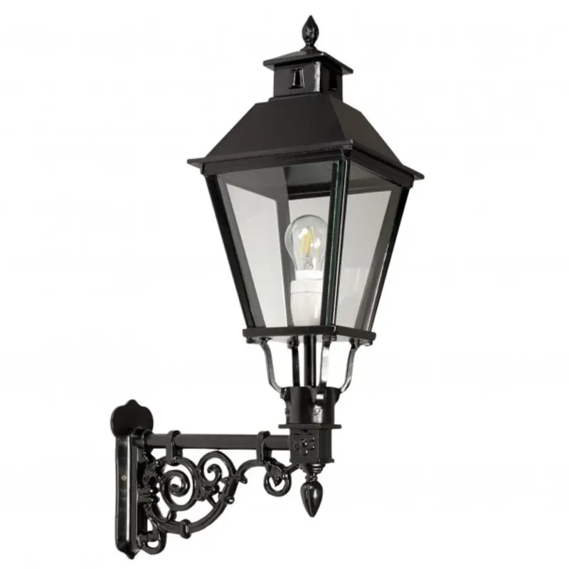 Snelle Levering KS Verlichting Katwijk Muurlamp Zwart, 1-licht