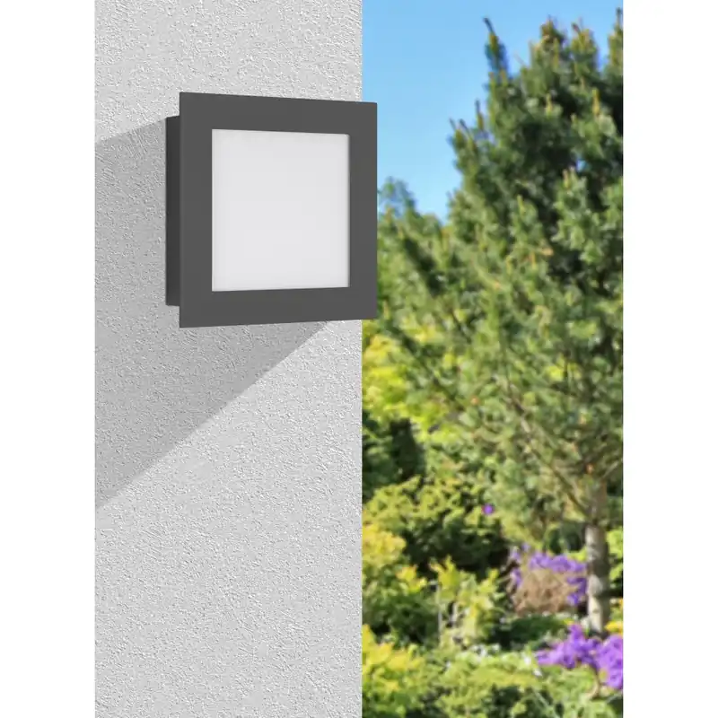 Express Levering LCD 3007LEDSEN Buiten muurverlichting Zwart, 1-licht, Bewegingsmelder