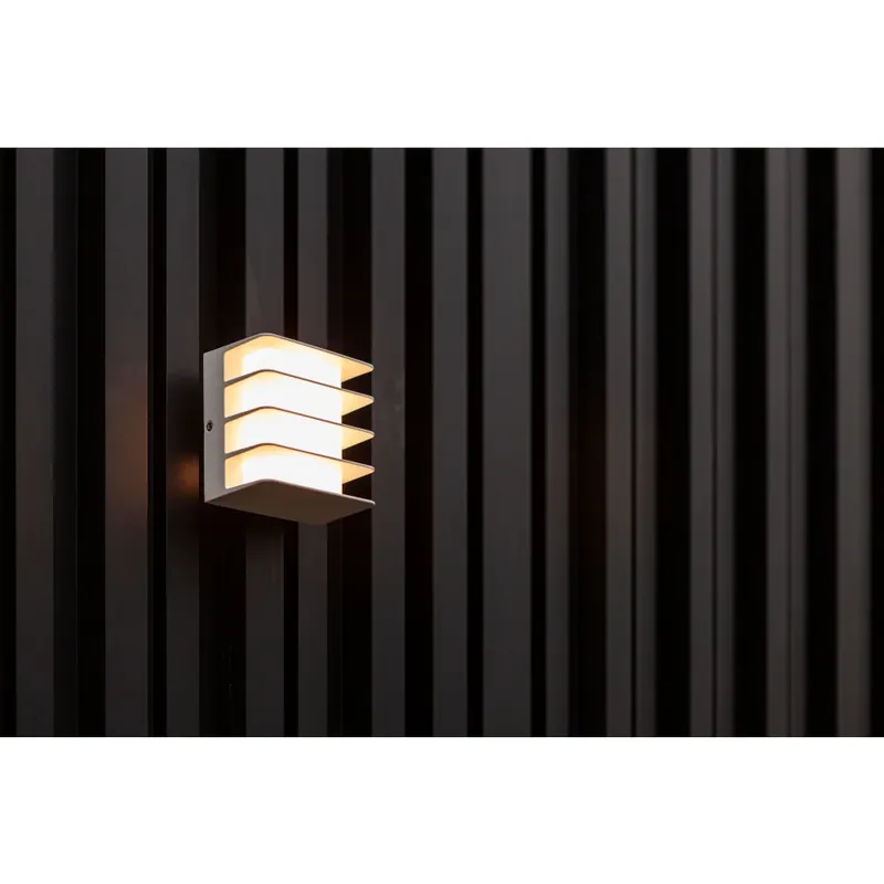 Gecertificeerd Lutec Gridy Buiten muurverlichting LED Wit, 1-licht