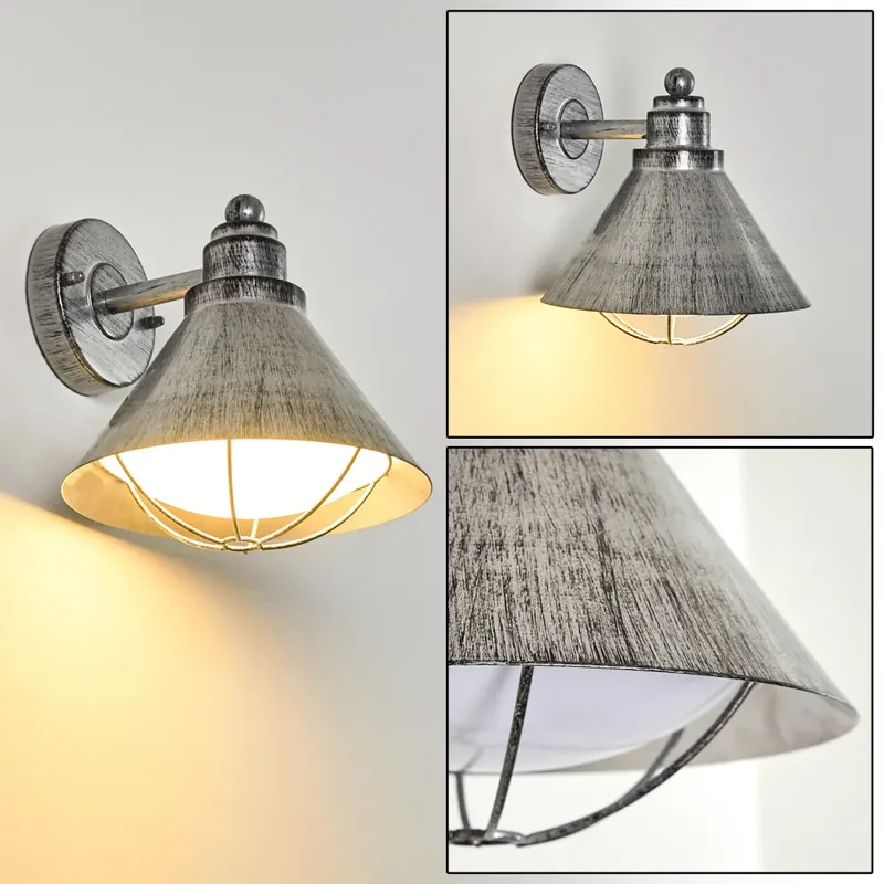Ambachtelijk Valonne Buiten muurverlichting Zilver, 1-licht