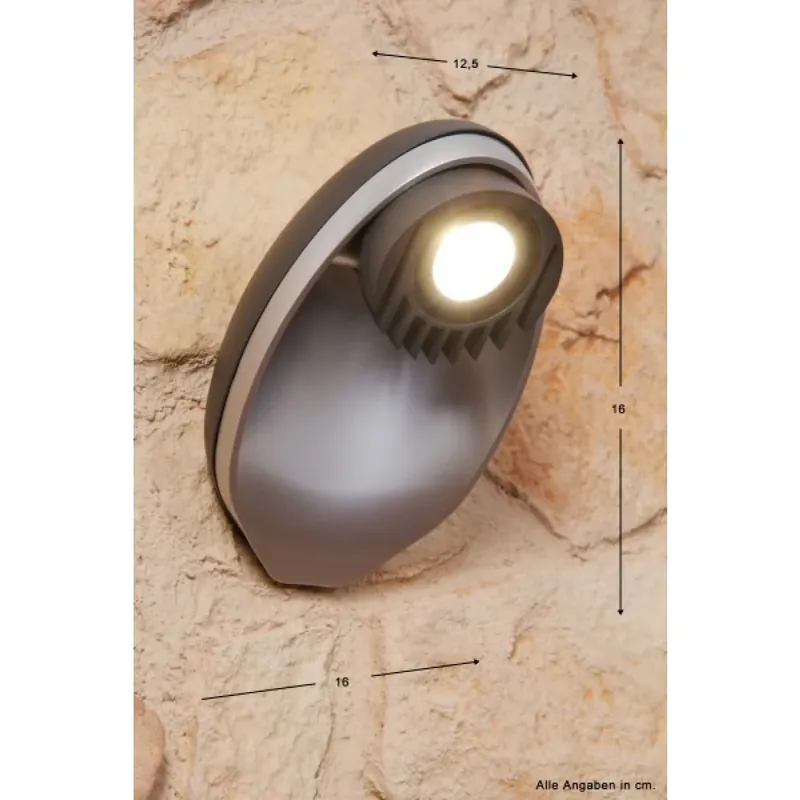 Lutec EGGO Buiten muurverlichting LED Antraciet, 3-lichts Lage Kosten