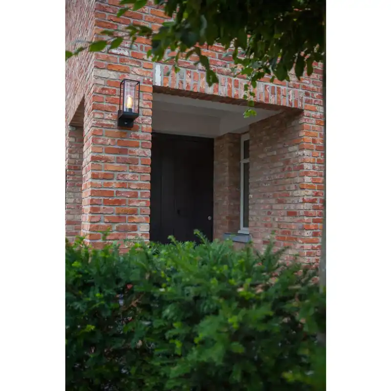 Lutec Flair Buiten muurverlichting Zwart, 1-licht, Bewegingsmelder Populair