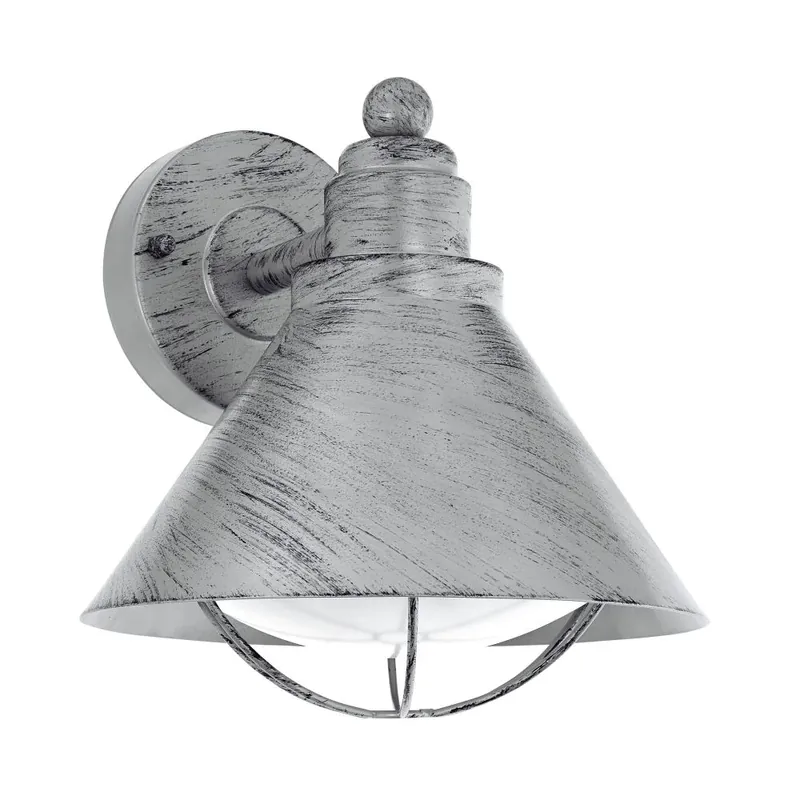 Eglo BARROSELA Muurlamp Donkerbruin, Zilver, 1-licht Tijdelijk Beschikbaar