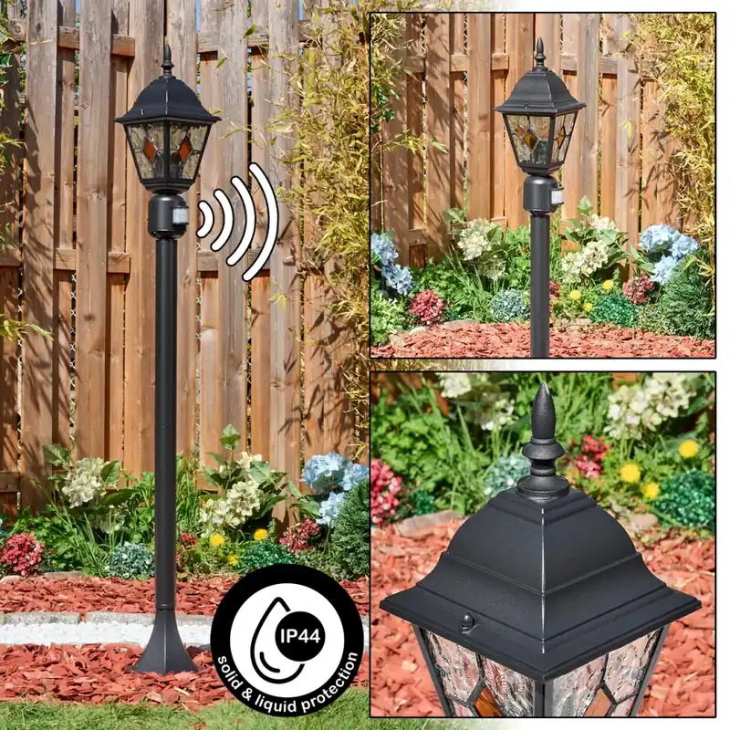 Naofe Pad licht Zwart, 1-licht, Bewegingsmelder Trendy
