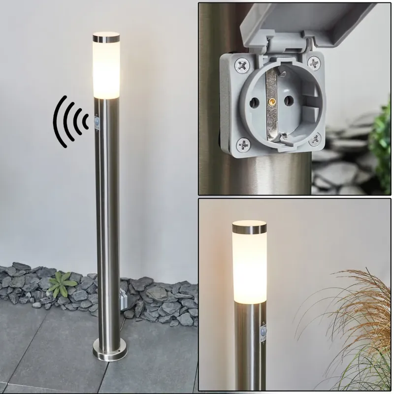 Superprijs Sessa Padverlichting Nikkel mat, 1-licht, Bewegingsmelder