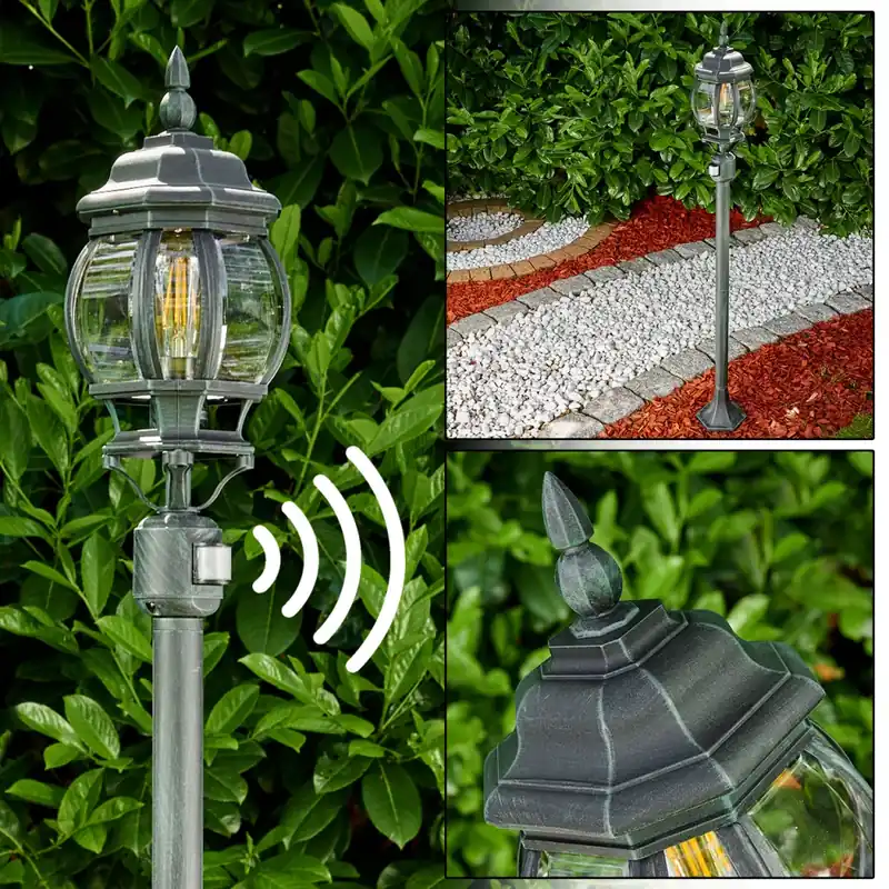 Hete Deal Lentua Buiten staande lamp Groen, Zwart, 1-licht, Bewegingsmelder