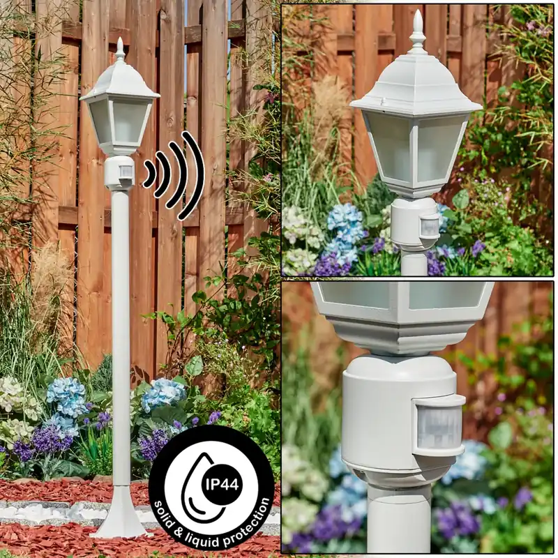 Populair Naofe Padverlichting Wit, 1-licht, Bewegingsmelder