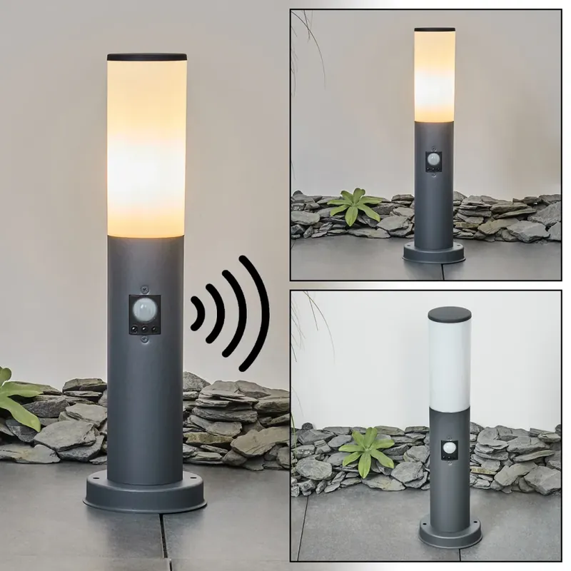 Nieuw Caserta Padverlichting Antraciet, 1-licht, Bewegingsmelder