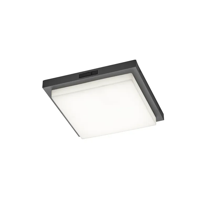 Trio verlichting BERMEJO Plafondlamp LED Antraciet, 1-licht, Bewegingsmelder Beperkte Voorraad
