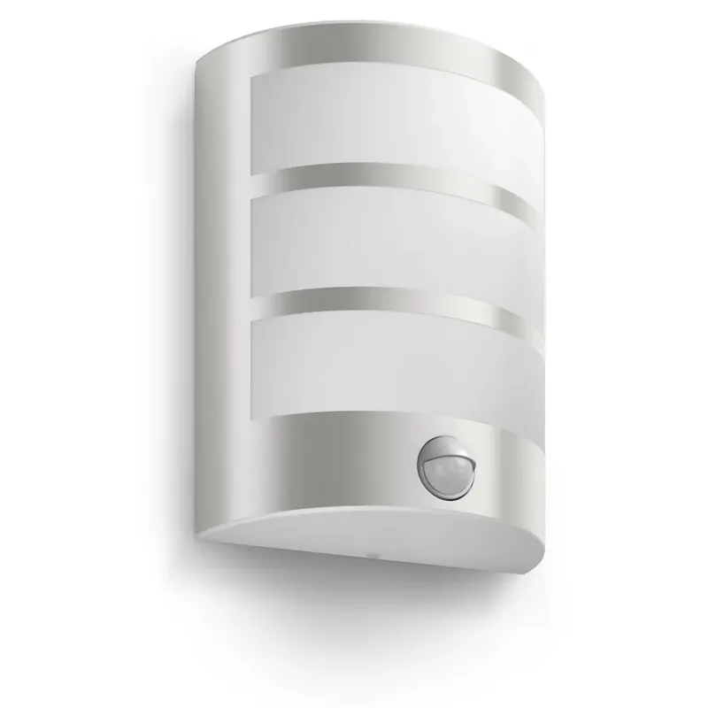 Philips Python Buiten muurverlichting LED roestvrij staal, 1-licht, Bewegingsmelder Groothandel