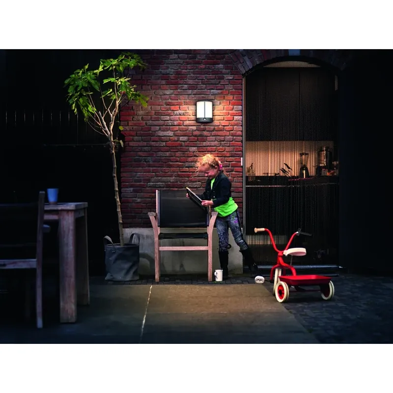Meest Verkocht Philips Stock Buiten muurverlichting LED Antraciet, 1-licht, Bewegingsmelder
