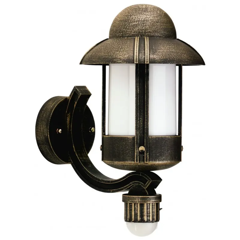 Rechtstreeks Van De Fabrikant Albert 842 Buiten muurverlichting Bruin, Messing, 1-licht, Bewegingsmelder