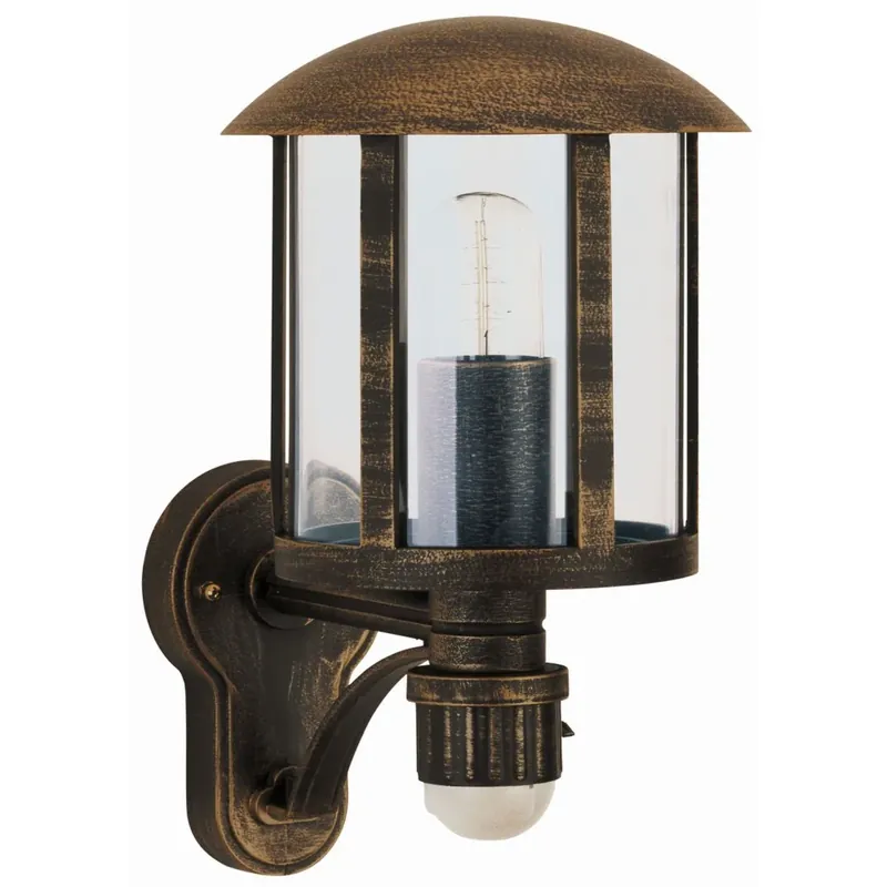 Bestseller Albert 836 Buiten muurverlichting Bruin, Messing, 1-licht, Bewegingsmelder
