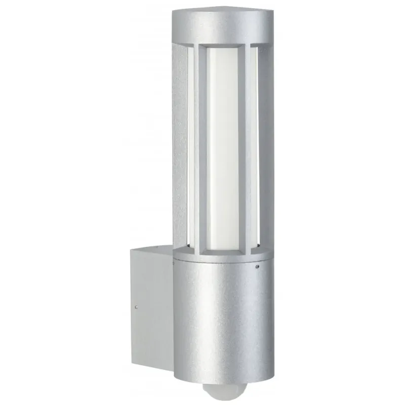 Albert 221 Buiten muurverlichting Zilver, 1-licht, Bewegingsmelder Garantie Inbegrepen