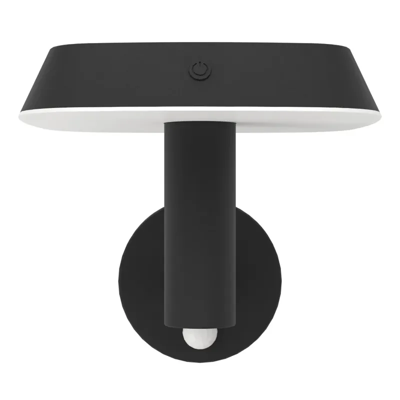 Authentiek Eglo verlichting DREOLI Buitenlicht LED Zwart, 1-licht, Bewegingsmelder
