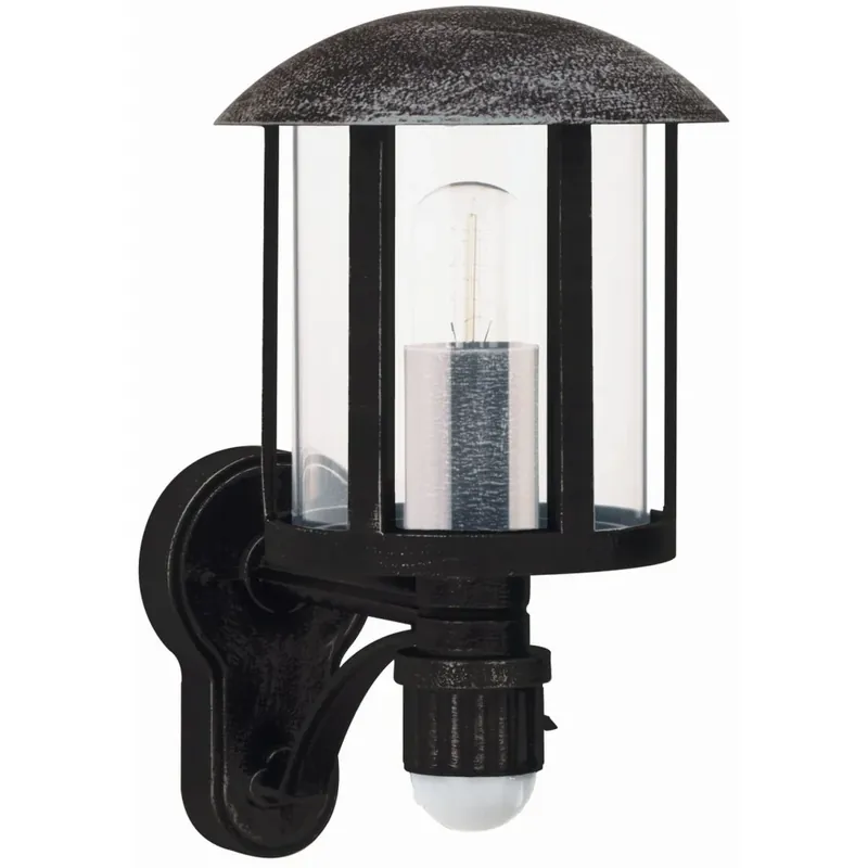 Albert 1836 Buiten muurverlichting Zwart, Zilver, 1-licht, Bewegingsmelder Uitverkoop