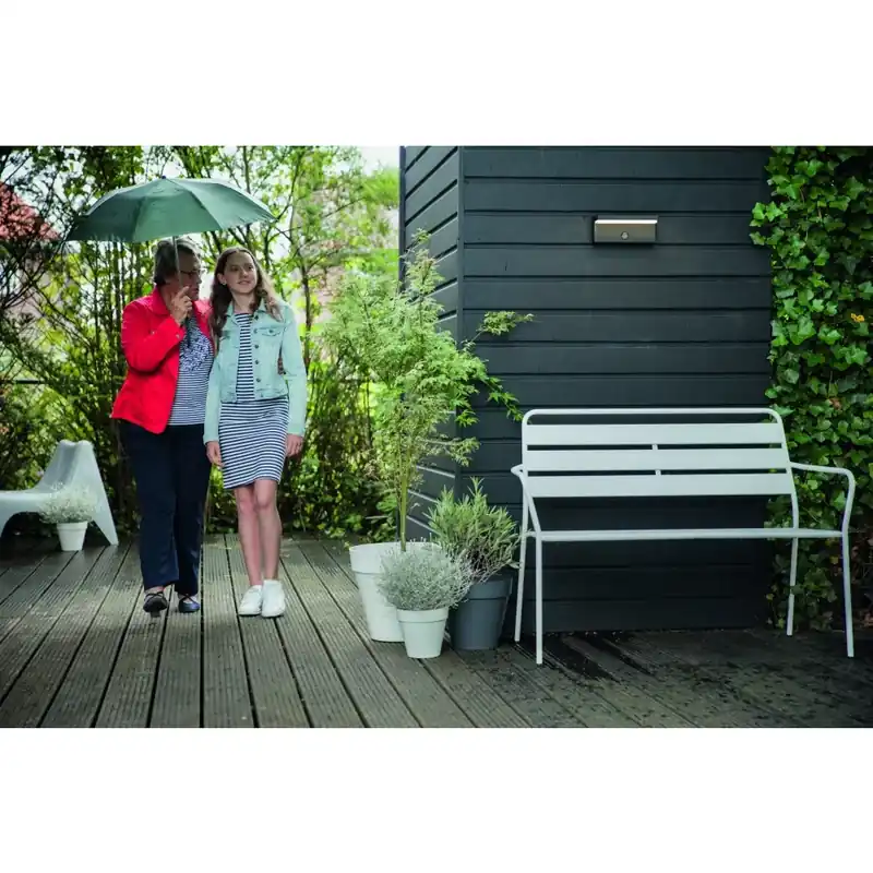 Handgemaakt Philips Bustan Buiten muurverlichting LED Antraciet, 2-lichts, Bewegingsmelder