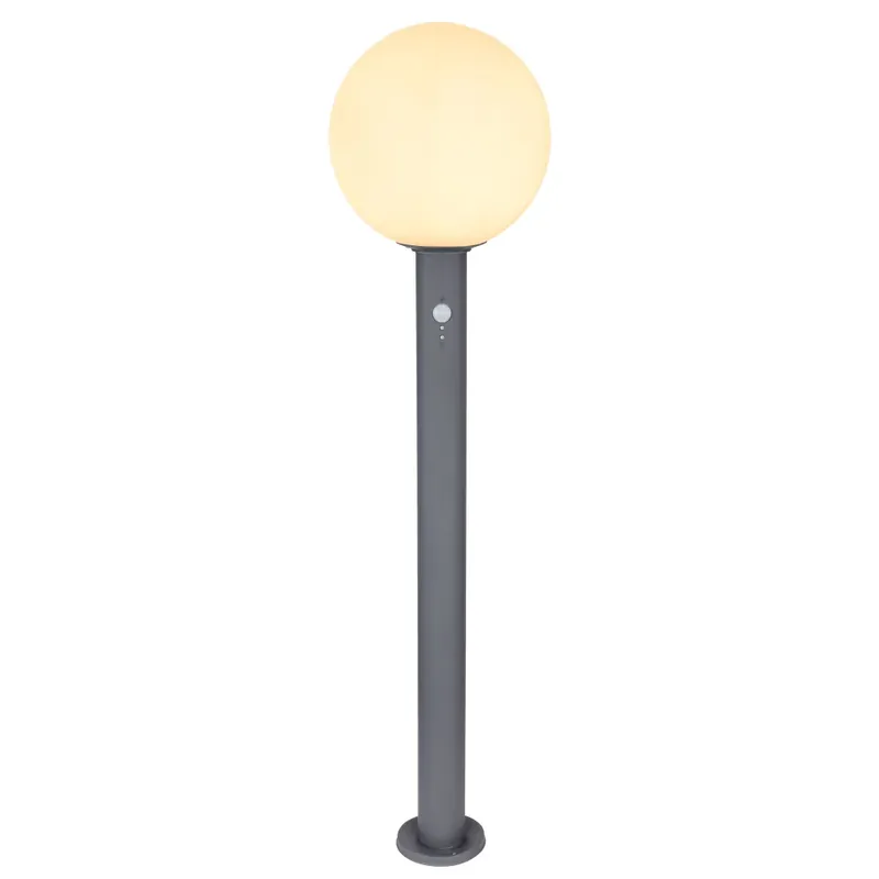 Trendy Globo OSSY Padverlichting Antraciet, 1-licht, Bewegingsmelder