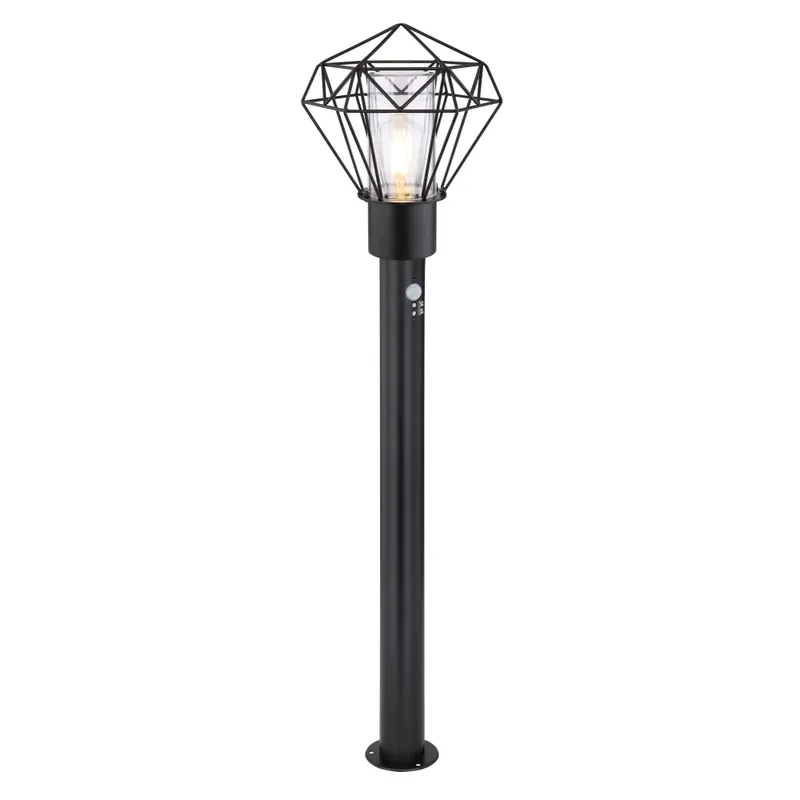 Globo HORACE Buitenlamp Zwart, 1-licht, Bewegingsmelder Nieuw