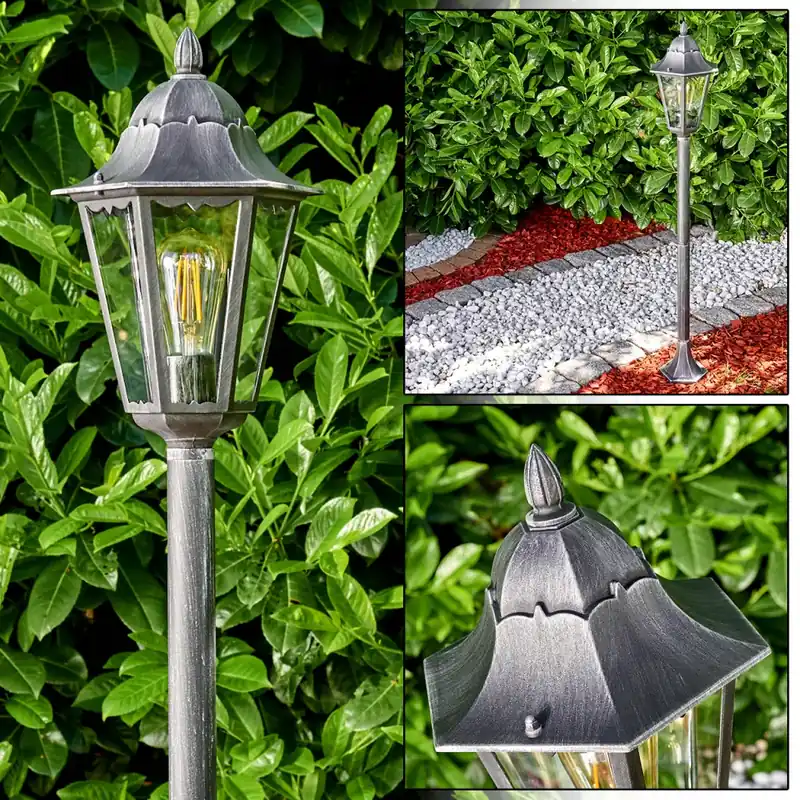 Budget Lignac Buiten staande lamp Zwart, Zilver, 1-licht