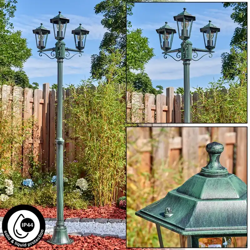 Actieprijs Loria Buitenlicht, Kandelaar, Pad licht Groen, Zwart, 3-lichts