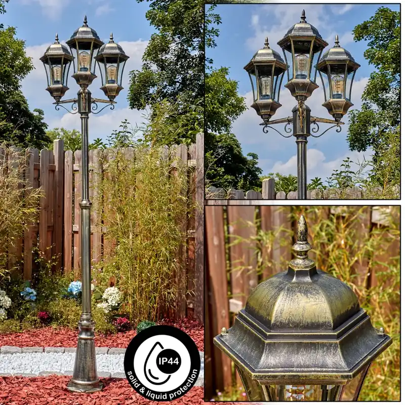 Bestel Nu Etoe Buitenlicht, Kandelaar, Pad licht Goud, Zwart, 3-lichts