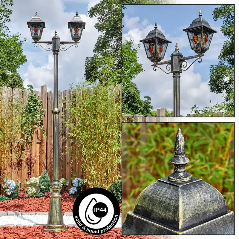 Aanbieding Chatelain Buitenlicht, Kandelaar, Pad licht Goud, Zwart, 2-lichts