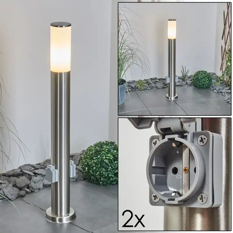 Caserta Padverlichting Nikkel mat, 1-licht Voordeelprijs
