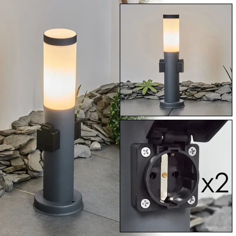 Sessa Padverlichting Antraciet, 1-licht Laatste Versie