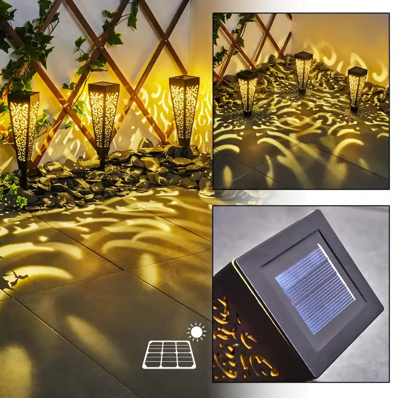 Limited Edition Staranzano Solarlamp LED Geel, Zwart, 1-licht