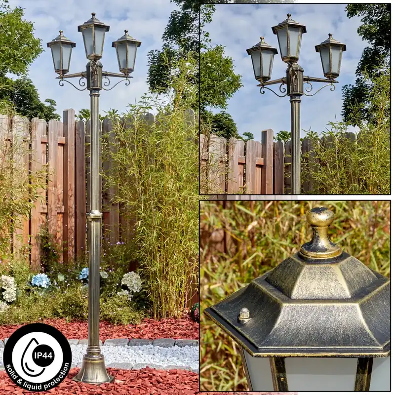 Tijdelijk Beschikbaar Loria Buitenlicht, Kandelaar, Pad licht Bruin, Goud, 3-lichts