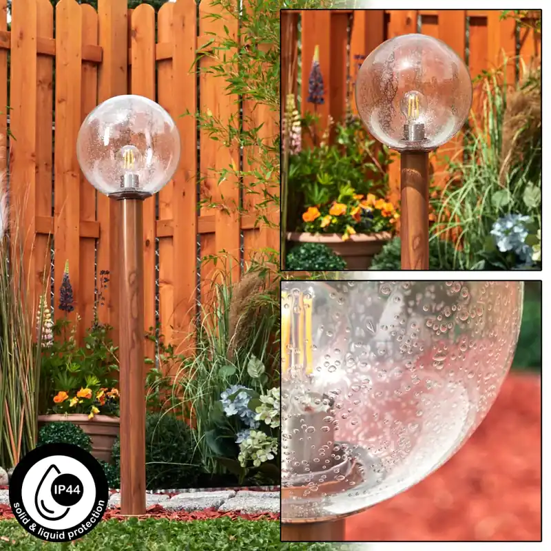 Bestel Nu Bubodefo Padverlichting Bruin, houtlook, 1-licht