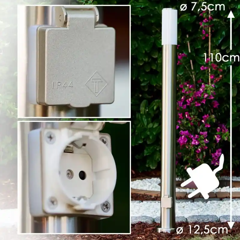 Caserta Staande lamp, Pad licht roestvrij staal, 1-licht Voordeelprijs