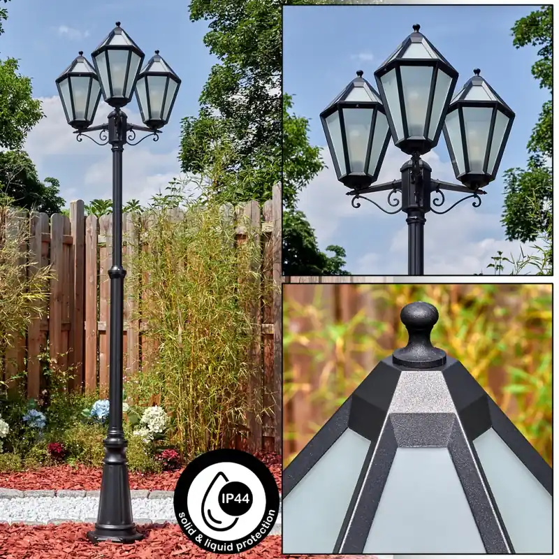 Falfosa Buitenlicht, Kandelaar, Pad licht Zwart, 3-lichts Op = Op