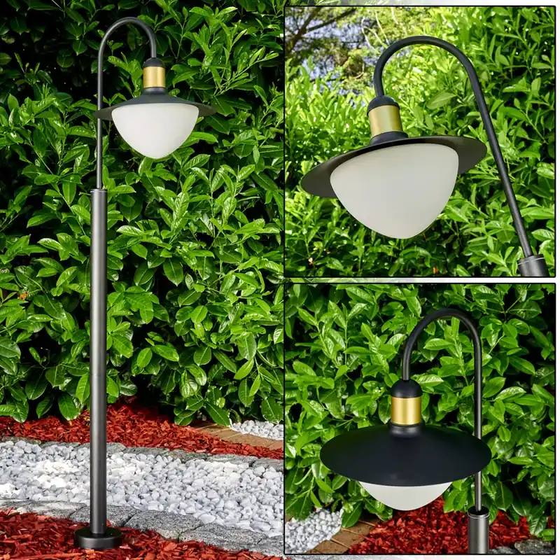 Theux Padverlichting Zwart, 1-licht Weekendaanbieding