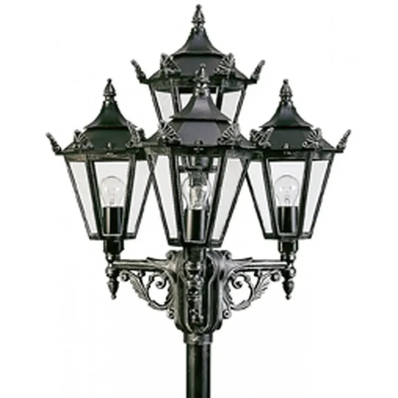 Albert 2056 Kandelaar Zwart, Zilver, 4-lichts Fabrieksprijs
