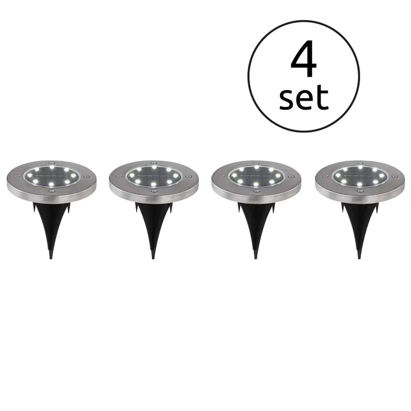 Snelle Levering Globo Solarlamp LED roestvrij staal, 8-lichts