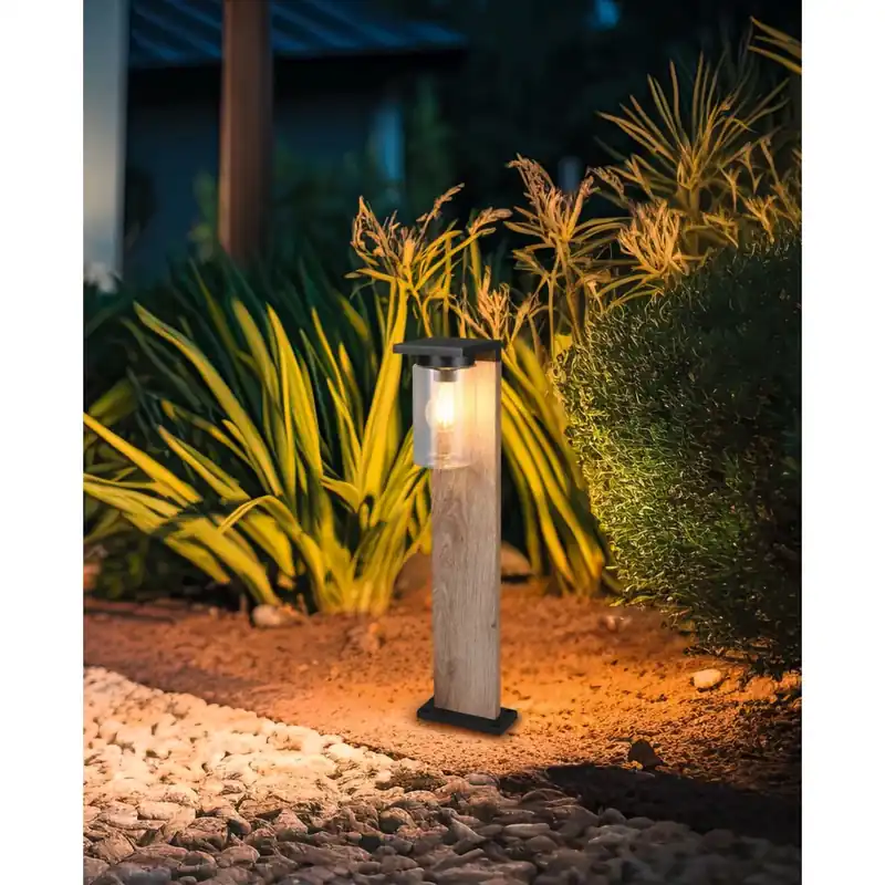 Geld-Terug-Garantie Trio verlichting ARDILA Buiten staande lamp Hout licht, 1-licht