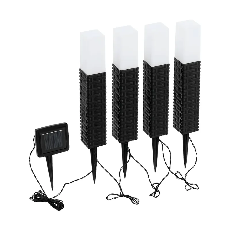Eglo STEP Solarlamp LED Bruin, Zwart, 4-lichts Favoriet