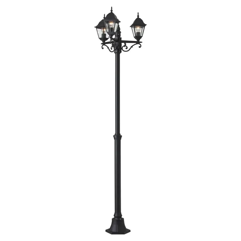 Brilliant Newport Buiten vloer lamp Zwart, 3-lichts Meest Verkocht